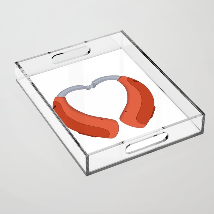 Heart Shaped Hearing Aid Acrylic Tray