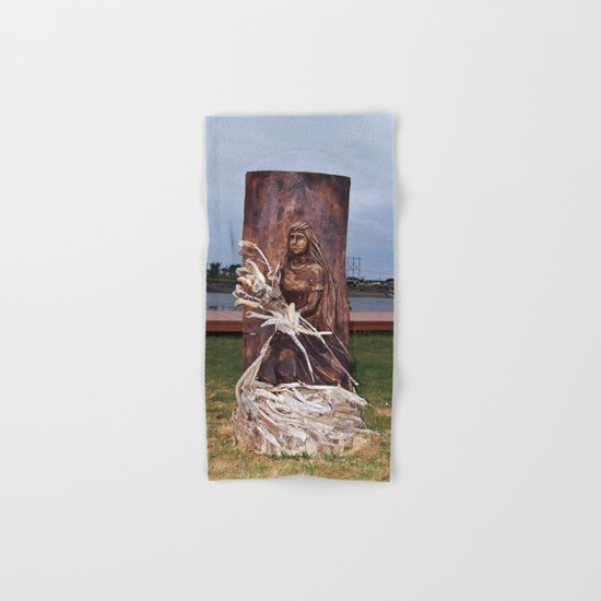 Driftwood Flower Lady Hand & Bath Towel