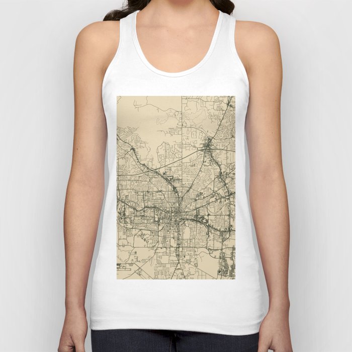 Tallahassee Minimalist Map - USA City Map Tank Top