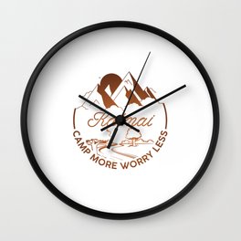 Katmai national park family camping. Perfect present for mother dad friend him or her  Wall Clock