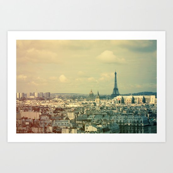 Pale Paris Art Print
