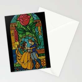 Beauty and The Beast - Stained Glass Stationery Cards