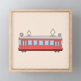 Vintage Tram Art Framed Mini Art Print
