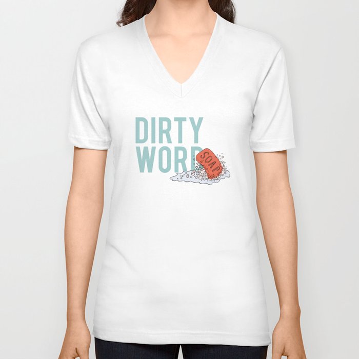 Clean Up Your Language Unisex V Neck By Sarahhooker Society6