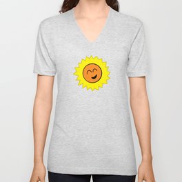 Sunny Summer Sun V Neck T Shirt