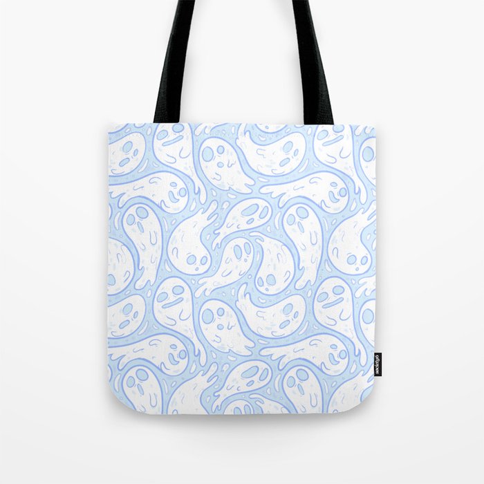 Good Lil Ghost Gang In Baby Blue Tote Bag By Spookish Delight Society6