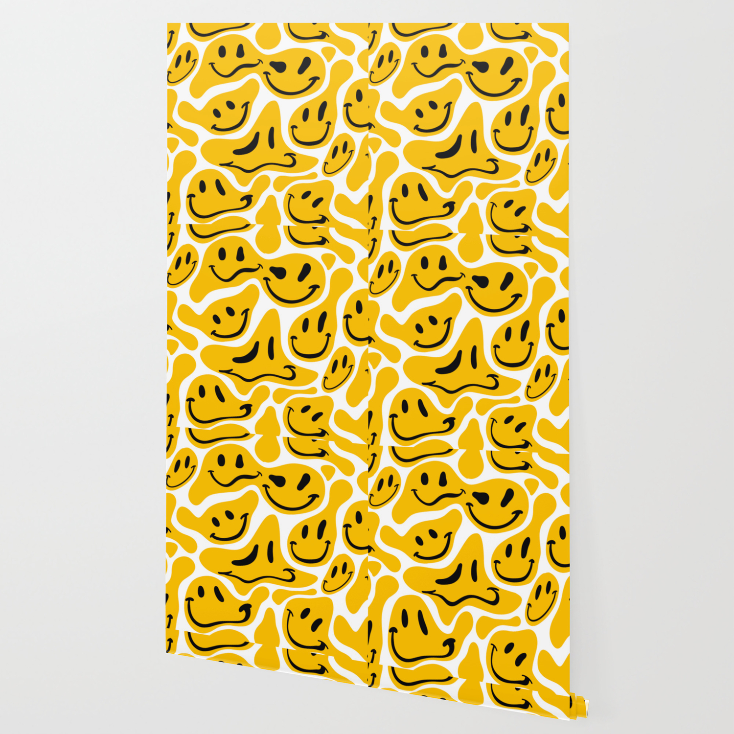 Trippy Melting Smile Pattern Wallpaper By Pattern Factory Society6