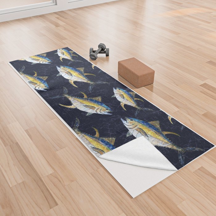 Yellowfin Tuna Pattern Yoga Towel