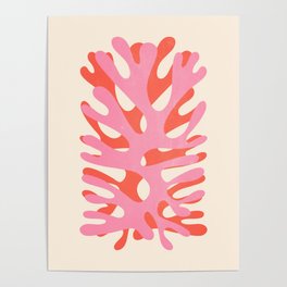 Sea Leaf: Matisse Collage Peach Edition Poster