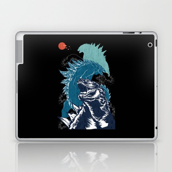 Godzilla retro sunset  Laptop & iPad Skin