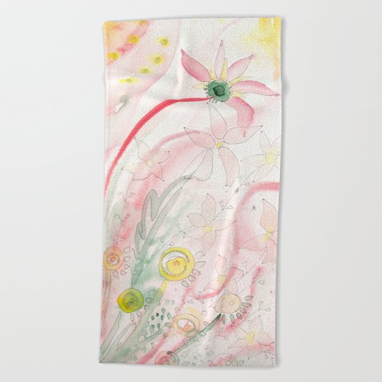 Summer flower meadow Beach Towel