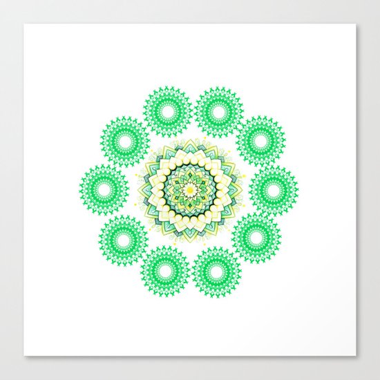 Anahata Flower Mandala Canvas Print