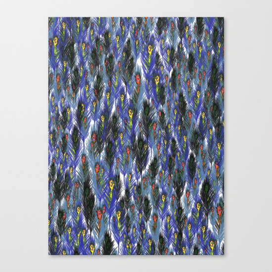 Peacock Feather Pattern Canvas Print