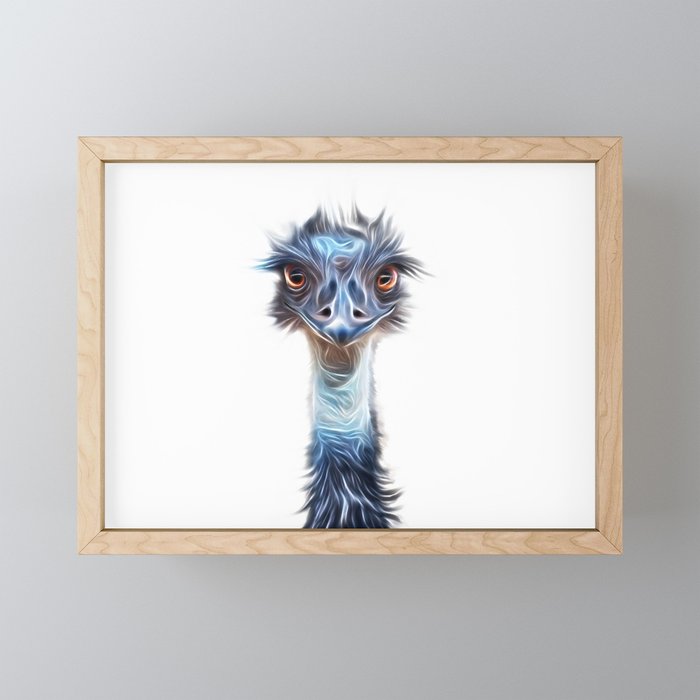 Luminous Emu Art Framed Mini Art Print