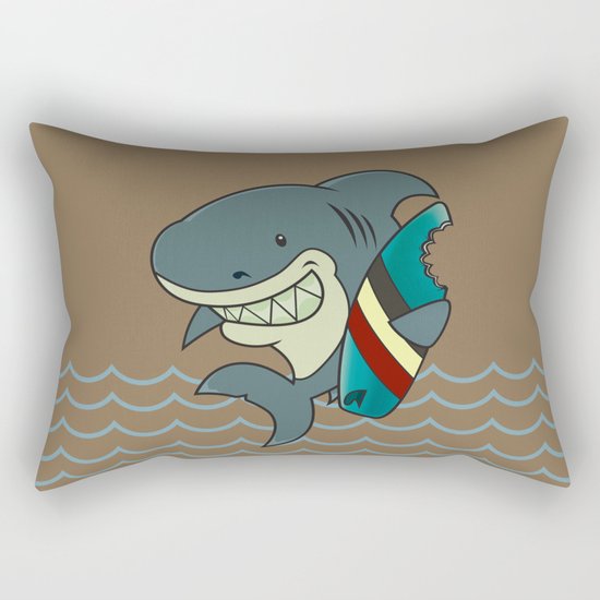 The great white surfer Rectangular Pillow