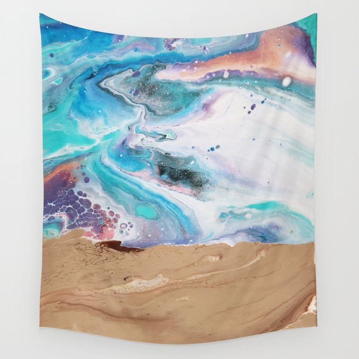 Galaxy Acrylic Pour Wall Tapestry By Swishyfishygallery Society6