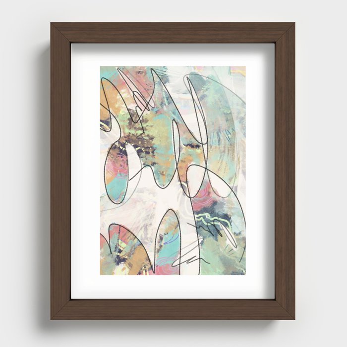 Abstract Colors Recessed Framed Print