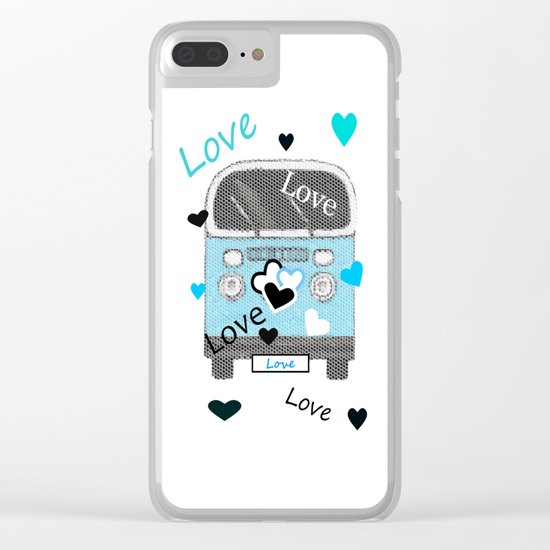 Love Bus Clear iPhone Case