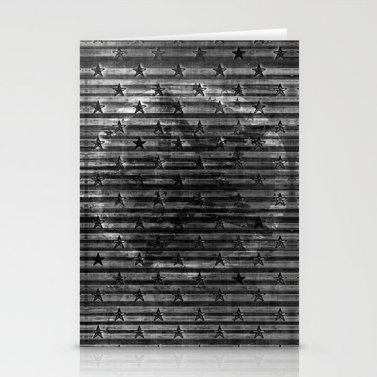 Black Stars & Black Stripes Stationery Cards