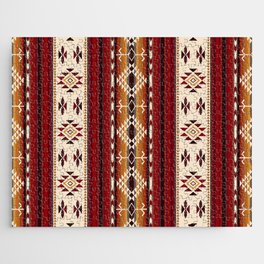 Amber Fire Native American Tribal Pattern Jigsaw Puzzle