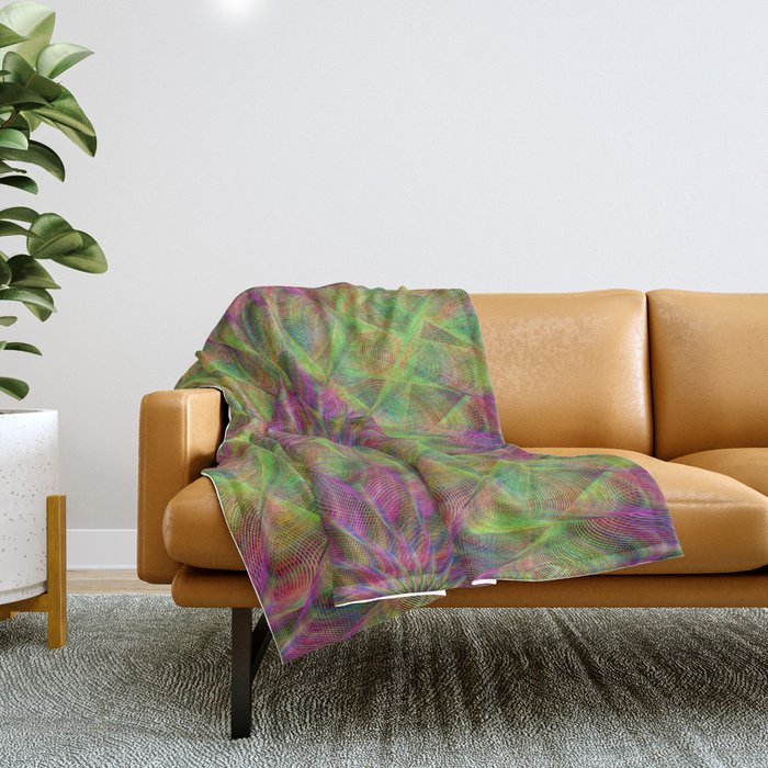 Fractal pattern Throw Blanket