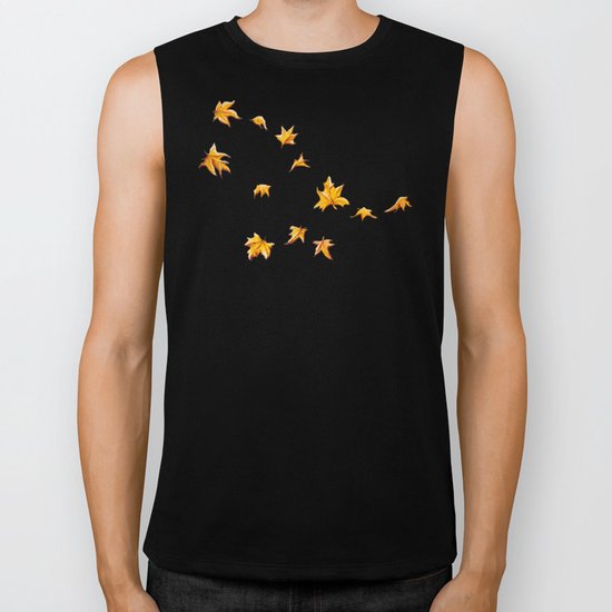 Leaves pattern Biker Tank