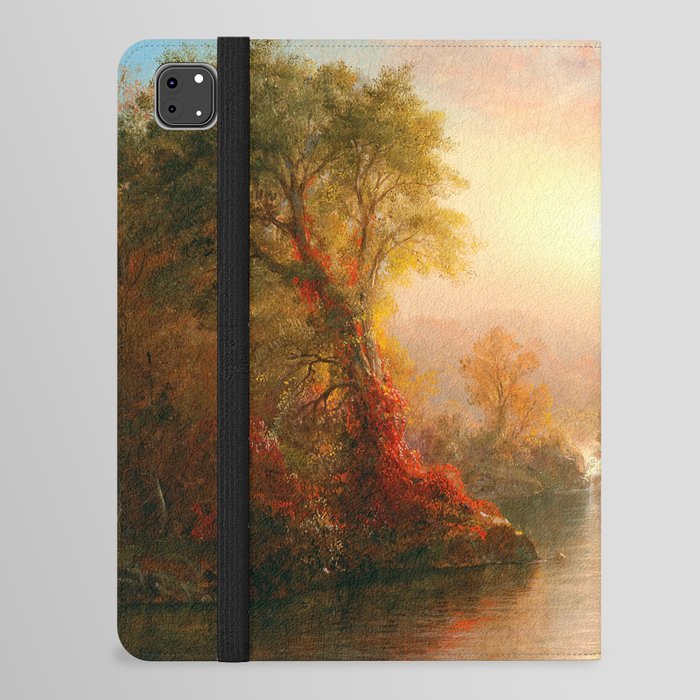 Frederic Edwin Church - Autumn - Hudson River School Oil Painting iPad Folio Case