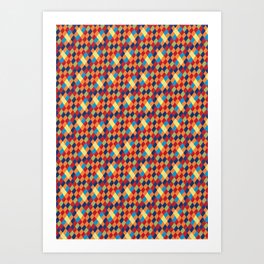 Magical Colourful Cube Texture Patttern Art Print