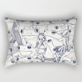 just tree frogs blue Rectangular Pillow
