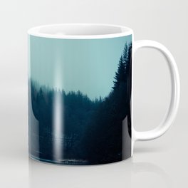 Dalmarnock Fishings Coffee Mug | Calm, Photo, Dunkeld, Trees, Fishings, Blue, River, Scotland, Digital, Winter 