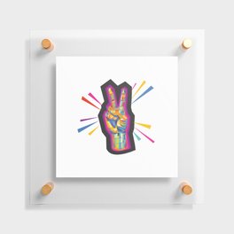 Raise a Peace Sign (Purple Spirit) Floating Acrylic Print