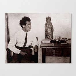Egon Schiele vintage photographic portrait Canvas Print