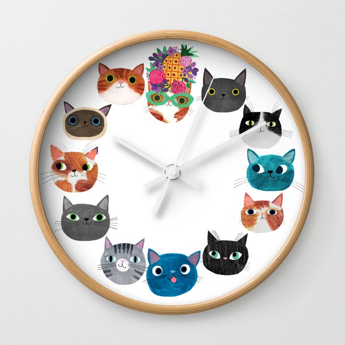 Cats, cats, cats! Wall Clock