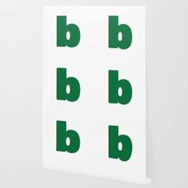 b (Olive & White Letter) Wallpaper