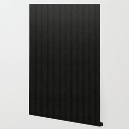 Charcoal Herringbone Grasscloth Wallpaper
