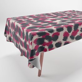 Brushstrokes leopard spots pattern var 3 Tablecloth