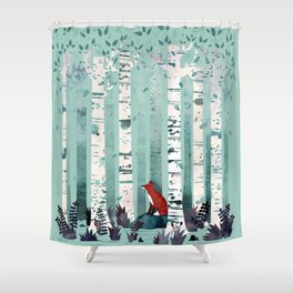 The Birches Shower Curtain