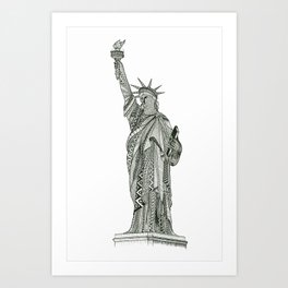 Statue of Liberty Zentangle Art Print