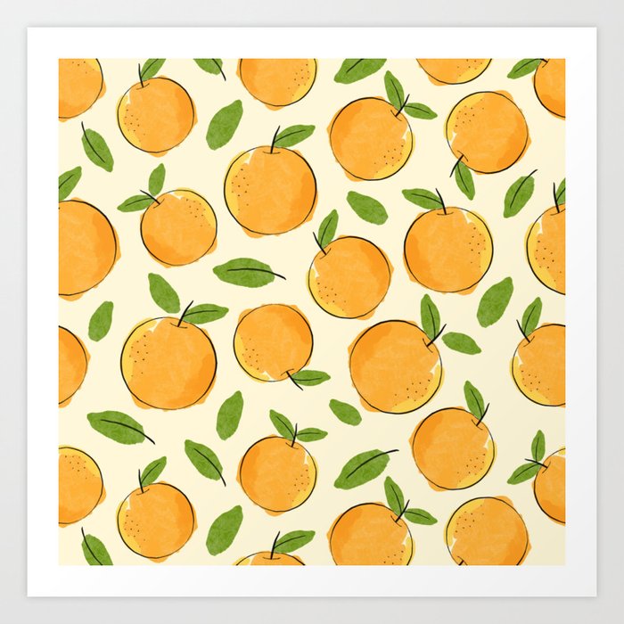 Tangerine Abstract Art Print