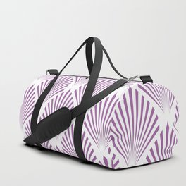 Purple and White Elegant Scallop Fan Pattern Pairs DE 2022 Popular Color Royal Pretender DE5999 Duffle Bag