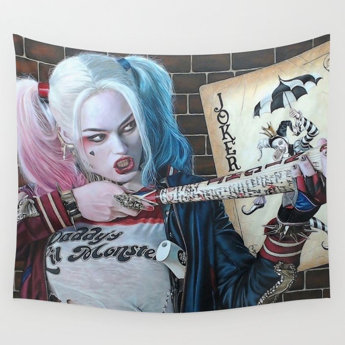 Harley quinn and joker tapestry discount