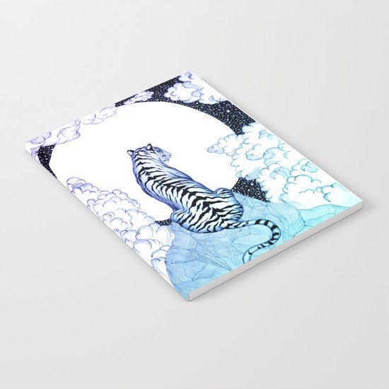 Ombre Tiger Moon Notebook