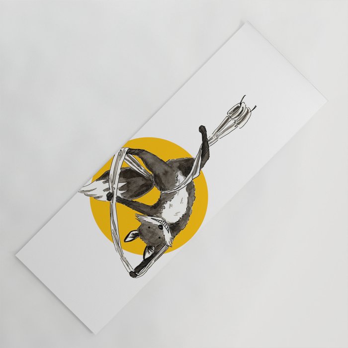Aerial Fox - Yellow Sun Yoga Mat
