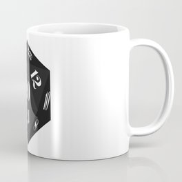 Black 20-Sided Dice Coffee Mug