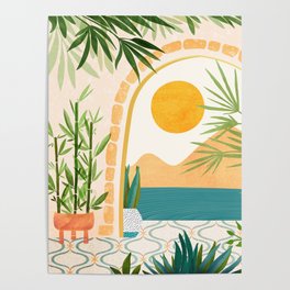 Villa View Tropical Landscape / Villa Series Poster