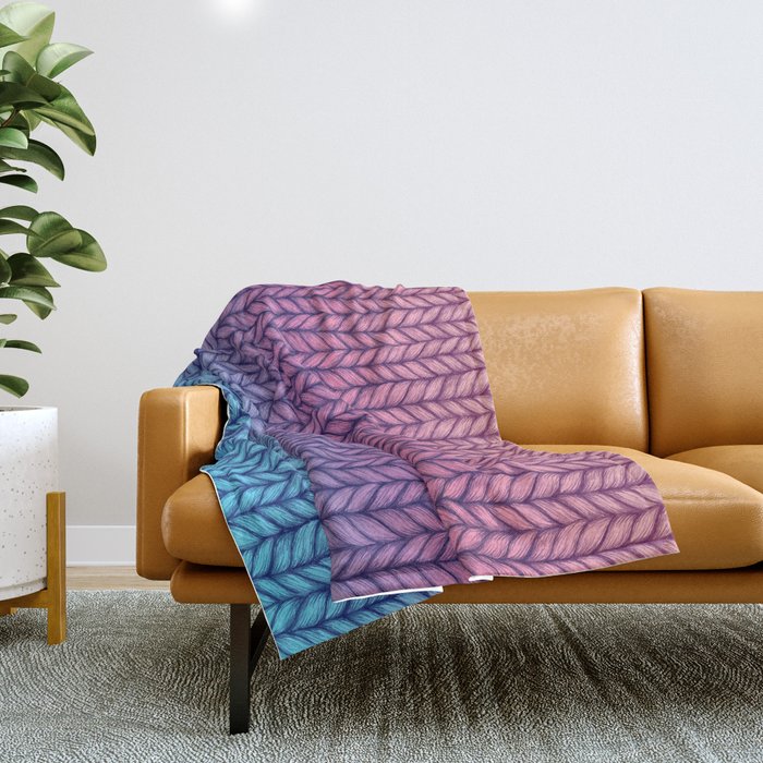Purple chunky blanket sales