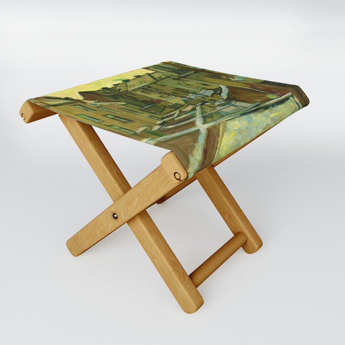 Vincent van Gogh "Houses seen from the back" Folding Stool