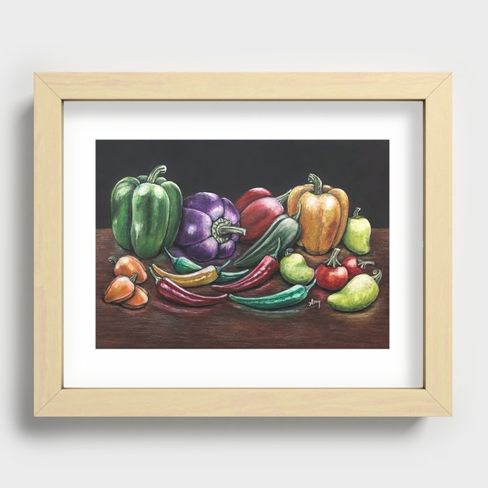 Peppers Recessed Framed Print
