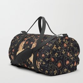Medieval Unicorn Floral Tapestry Duffle Bag