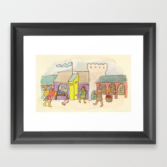 A Day at the Market Framed Art Print